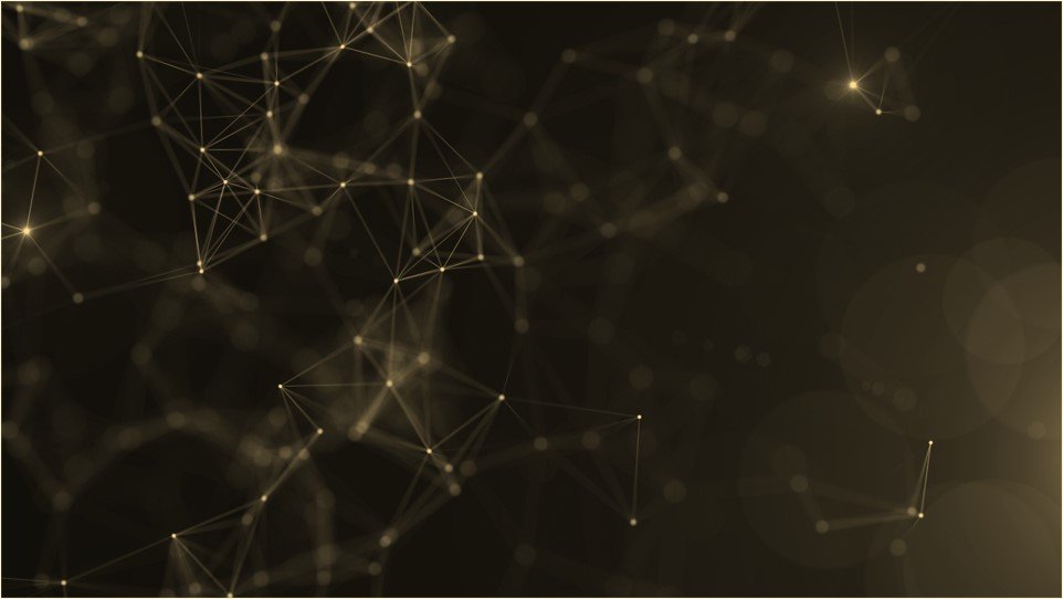 web on dark background to represent data points
