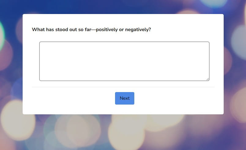 Voice of the Customer survey example from Interaction Metrics showing B2B buyer feedback questions