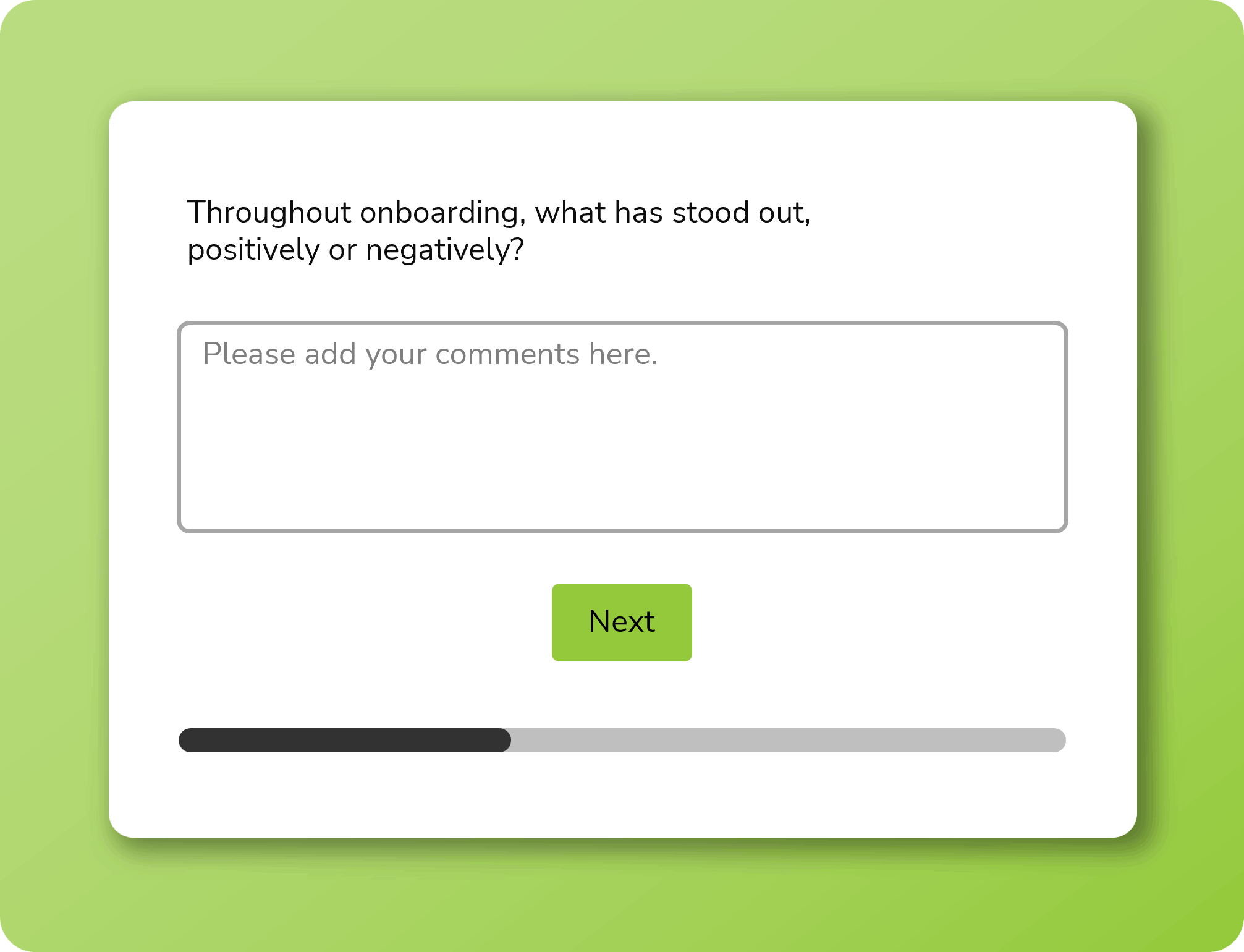 Voice of the Customer survey example from Interaction Metrics showing B2B buyer feedback questions