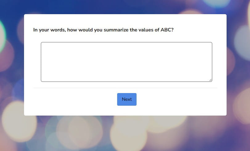 Workplace culture survey example from Interaction Metrics for measuring employee values, behaviors, and team dynamics